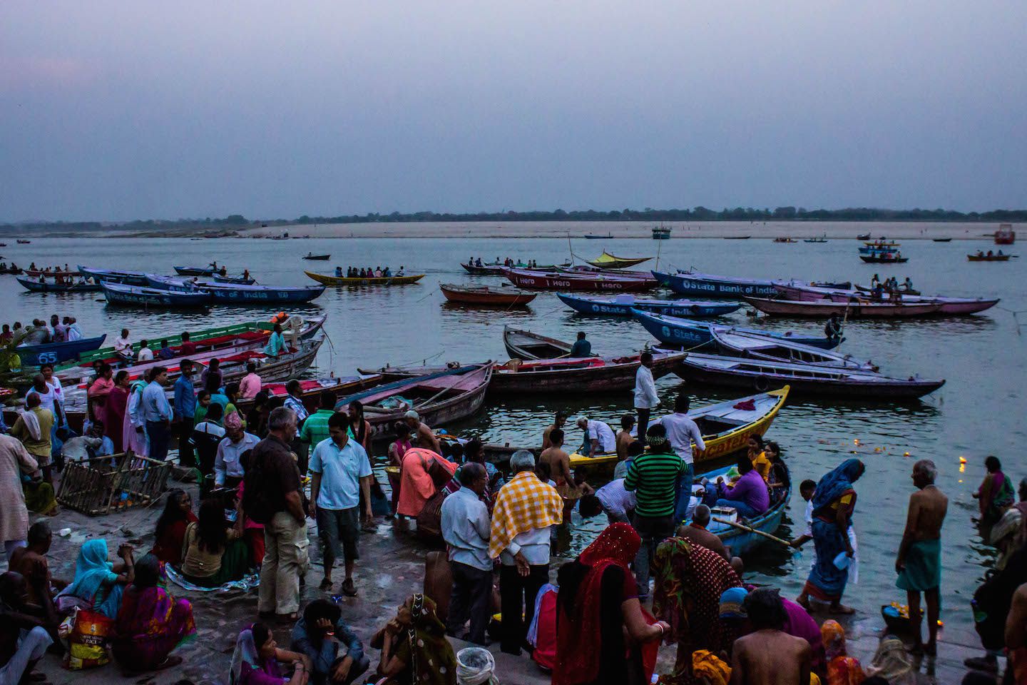 Boats on the Ganges, Varanasi, India