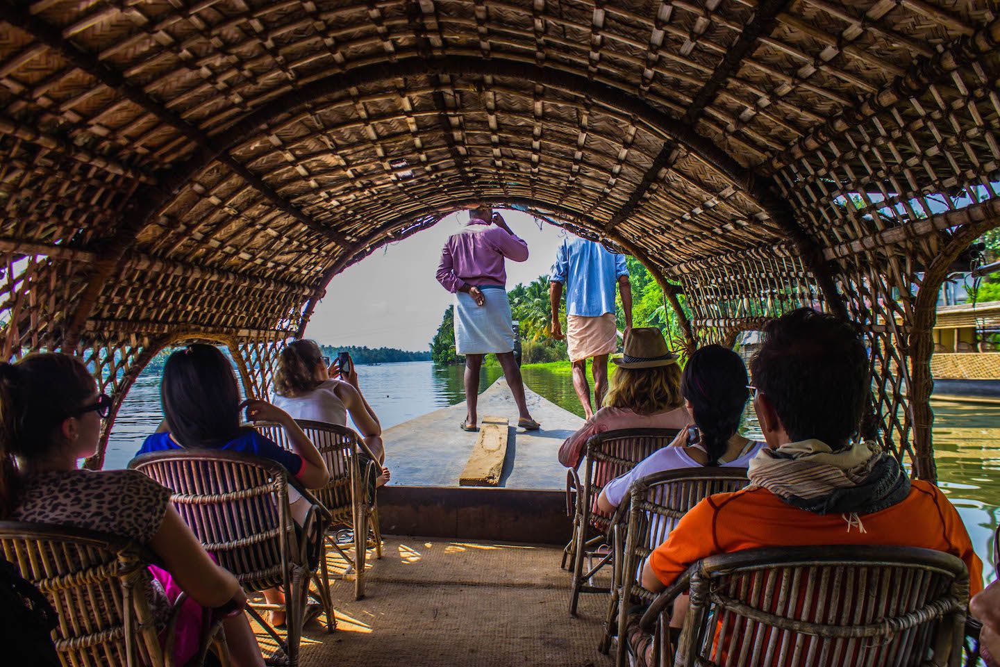 Inside a Kerala houseboat, Kochi, India