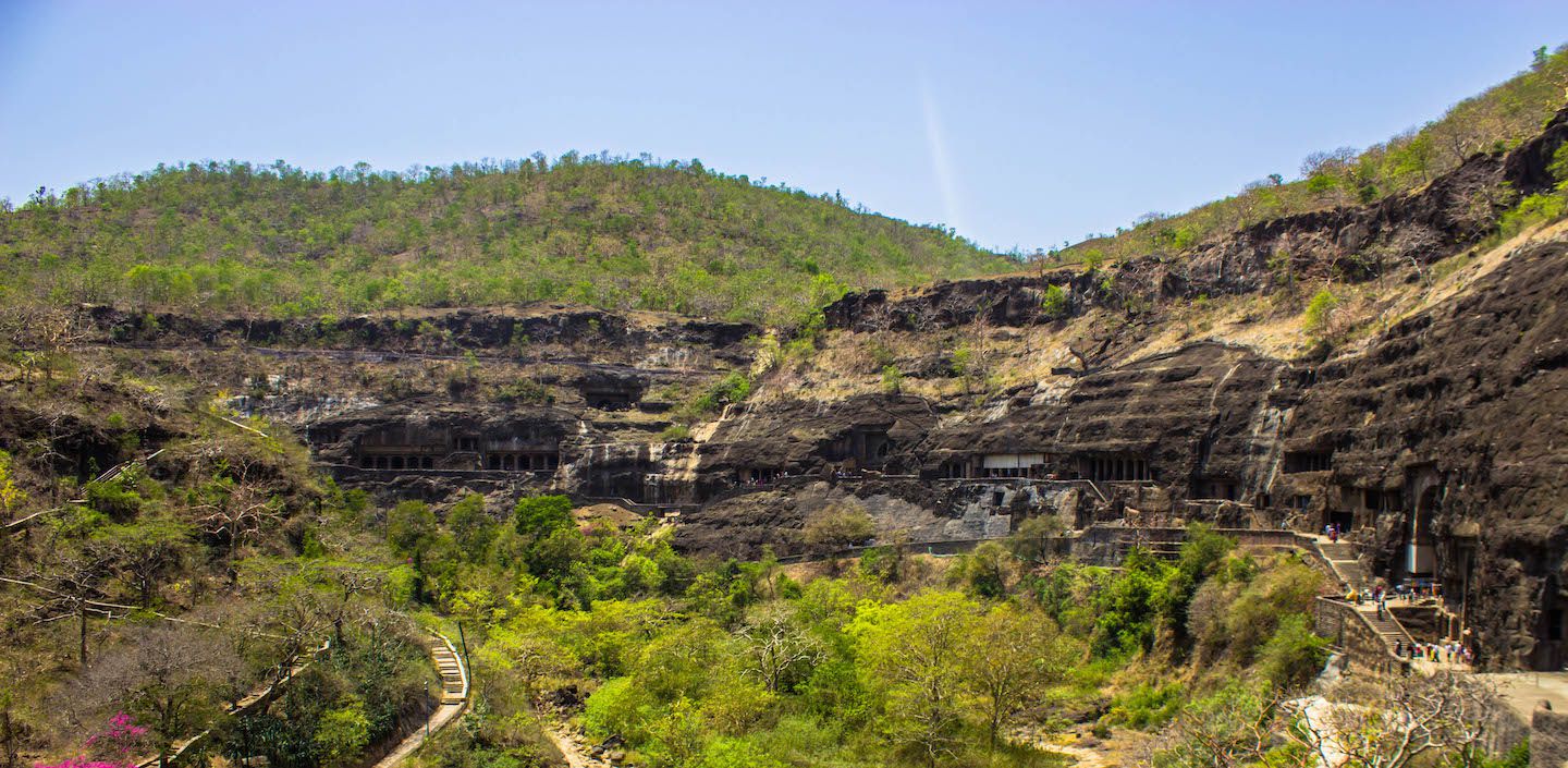 Overlooking the Ajanta Caves, India