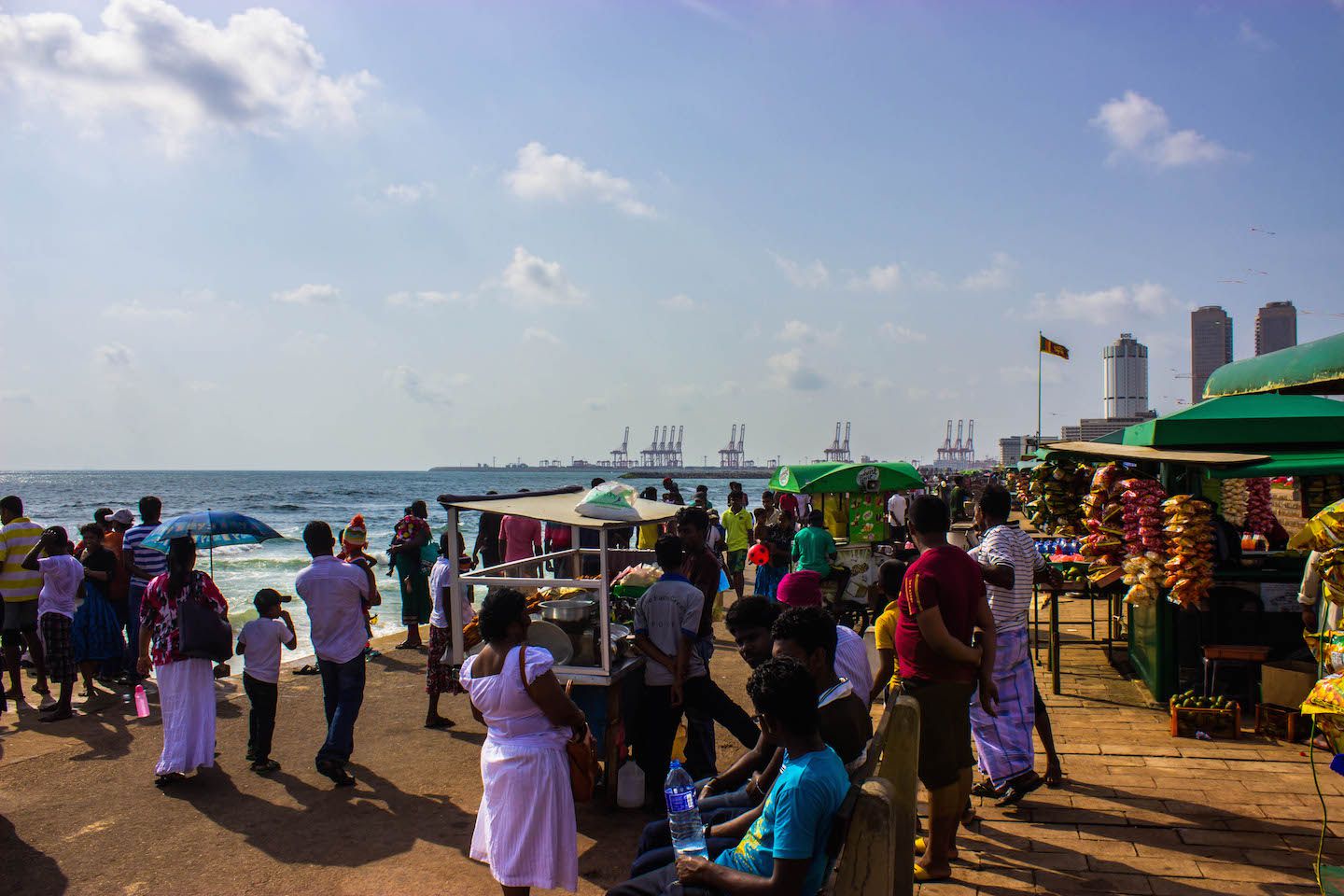 Local market at Galle Face Green in Colombo, Sri Lanka