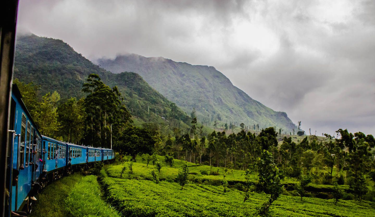 Train ride form Kandy to Nuwara Eliya in Sri Lanka