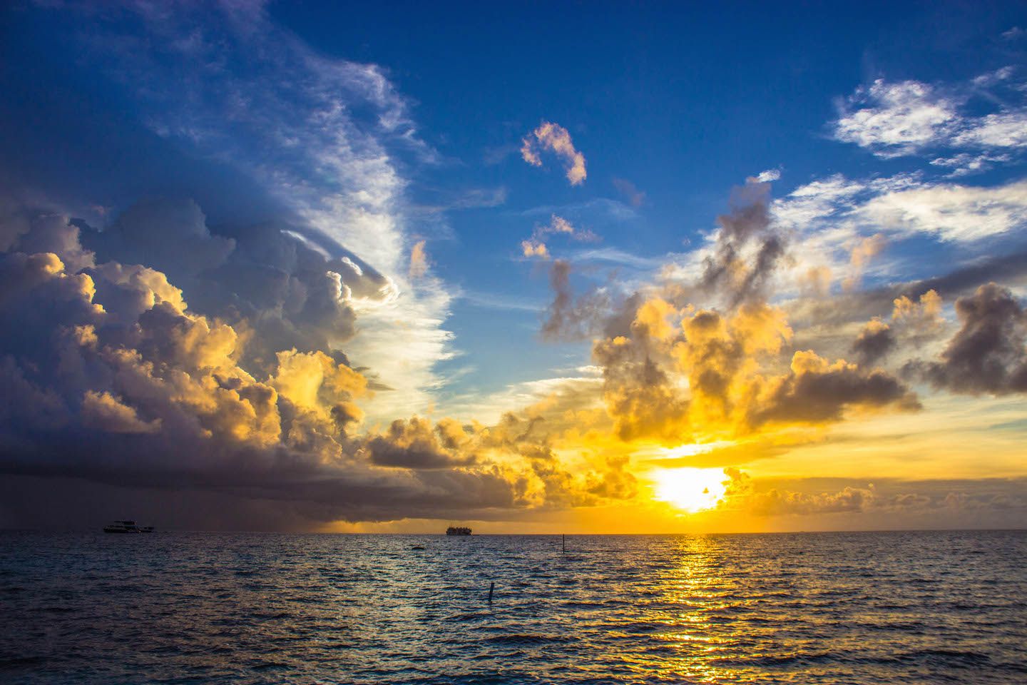 Sunset on the horizon, Maafushi, Maldives