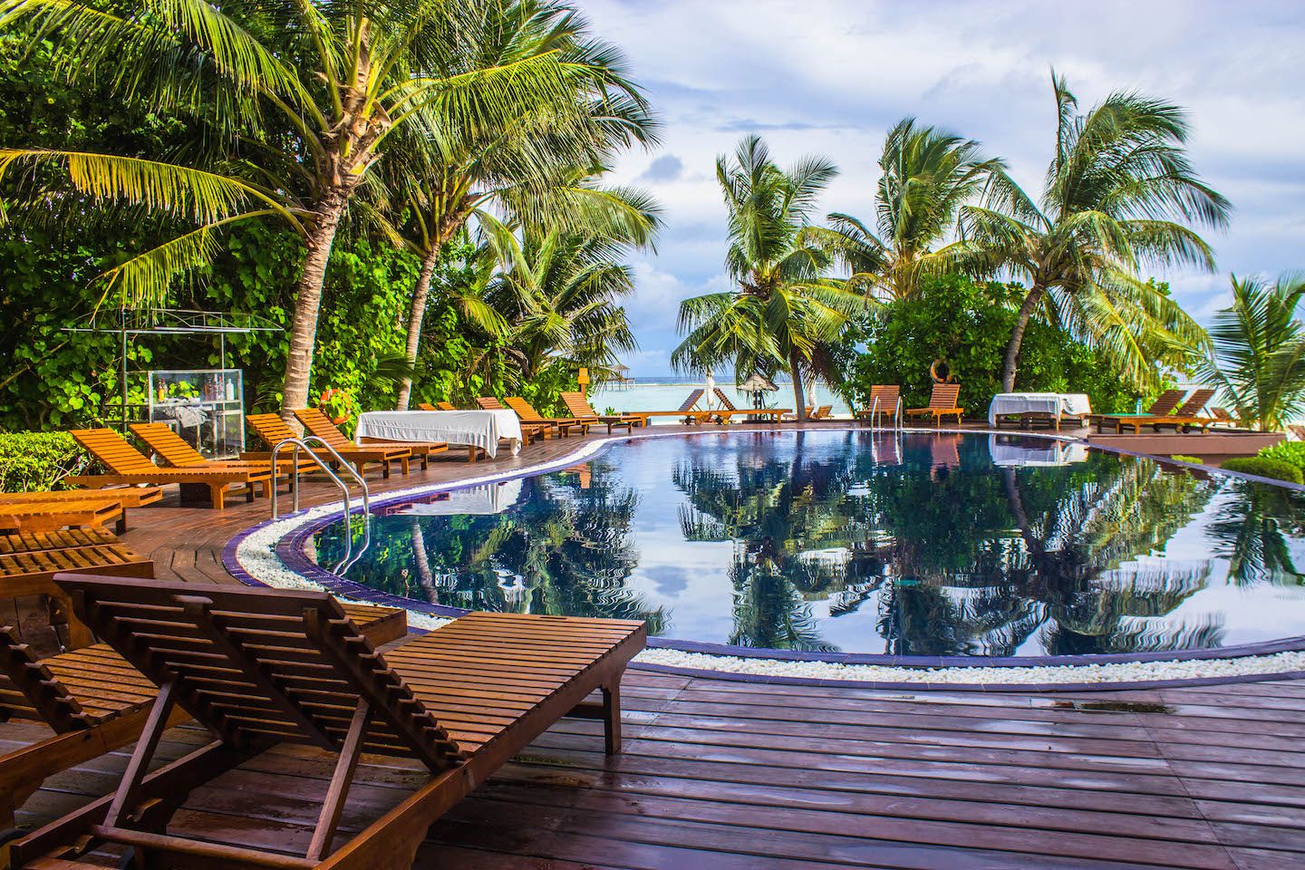 Pool at the Vadoo Resort, Maldives