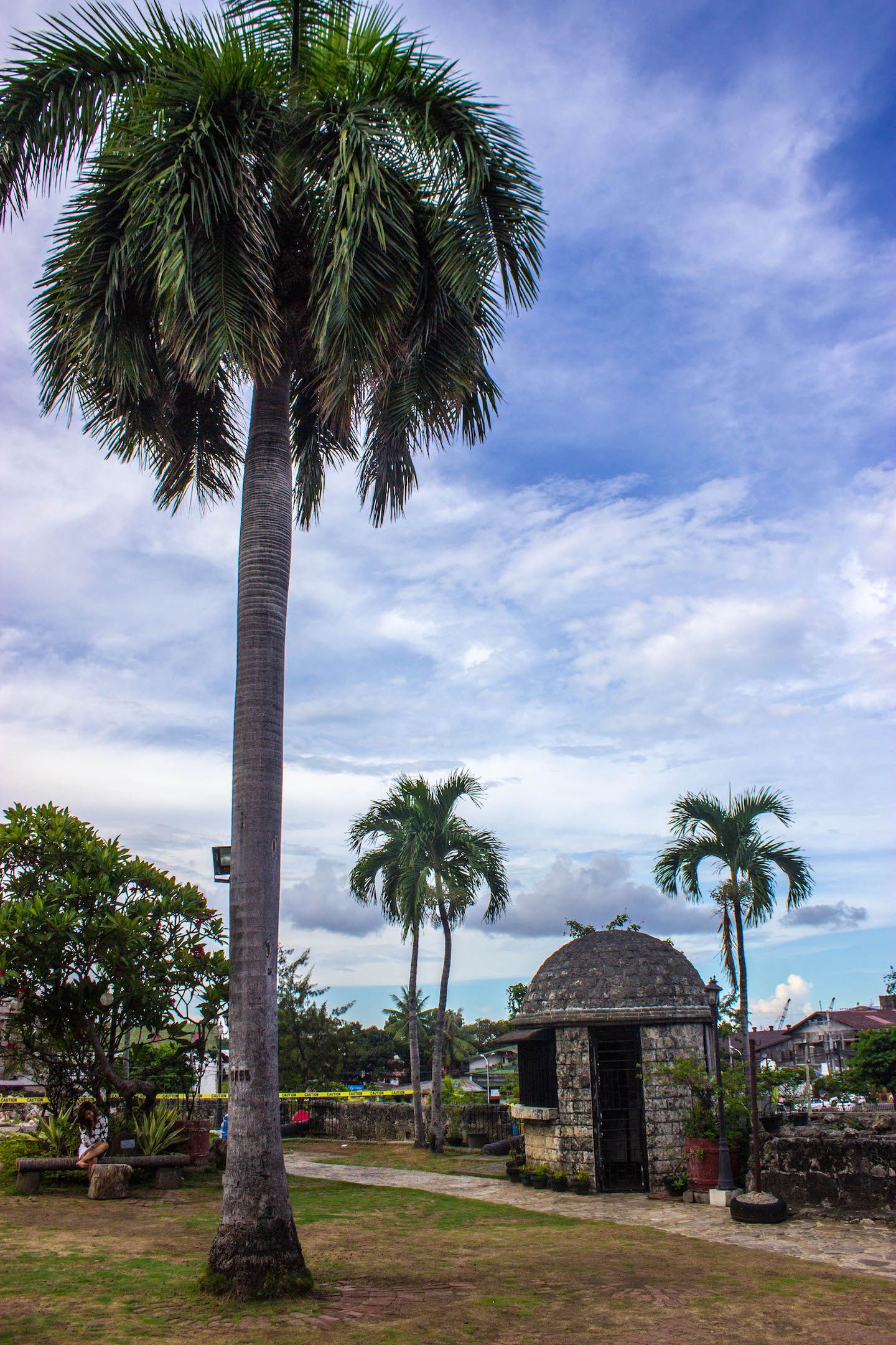 Walking along the walls of Fort San Pedro, Cebu, Philippines