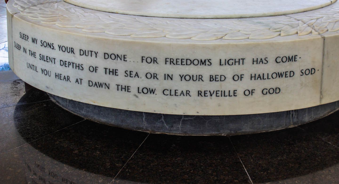 Inside the war memorial, Corregidor, Philippines