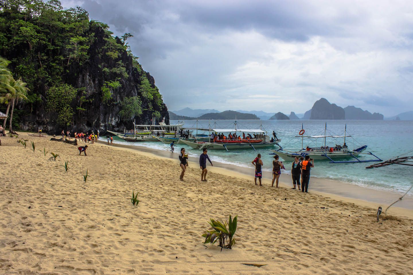 View of 7 Commando Beach, El Nido, Philippines