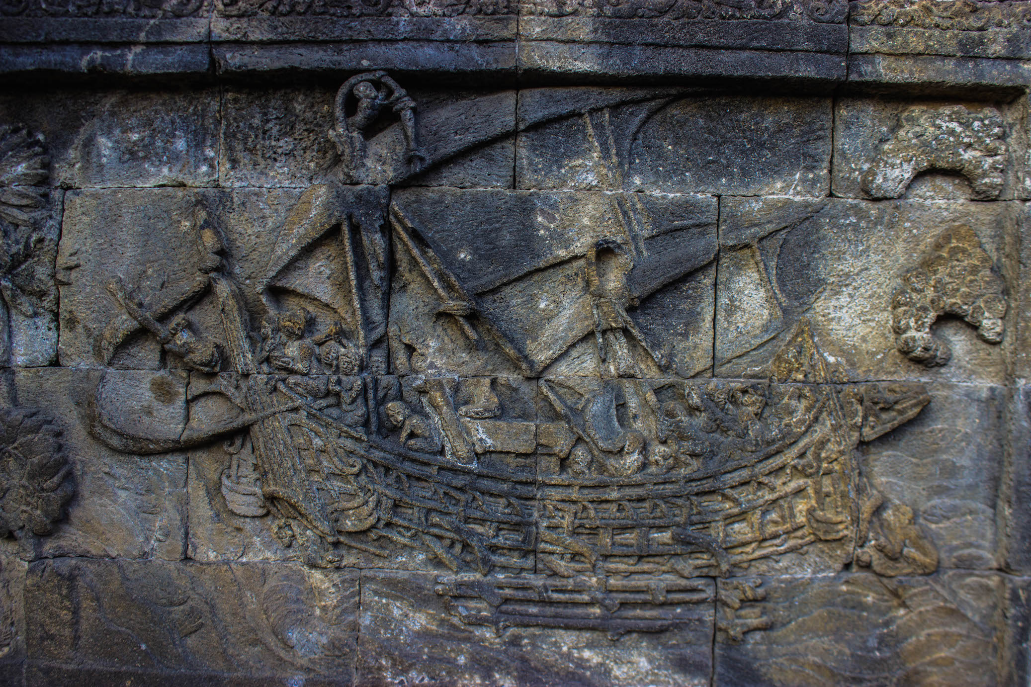 Ship carving, Borobudur, Indonesia