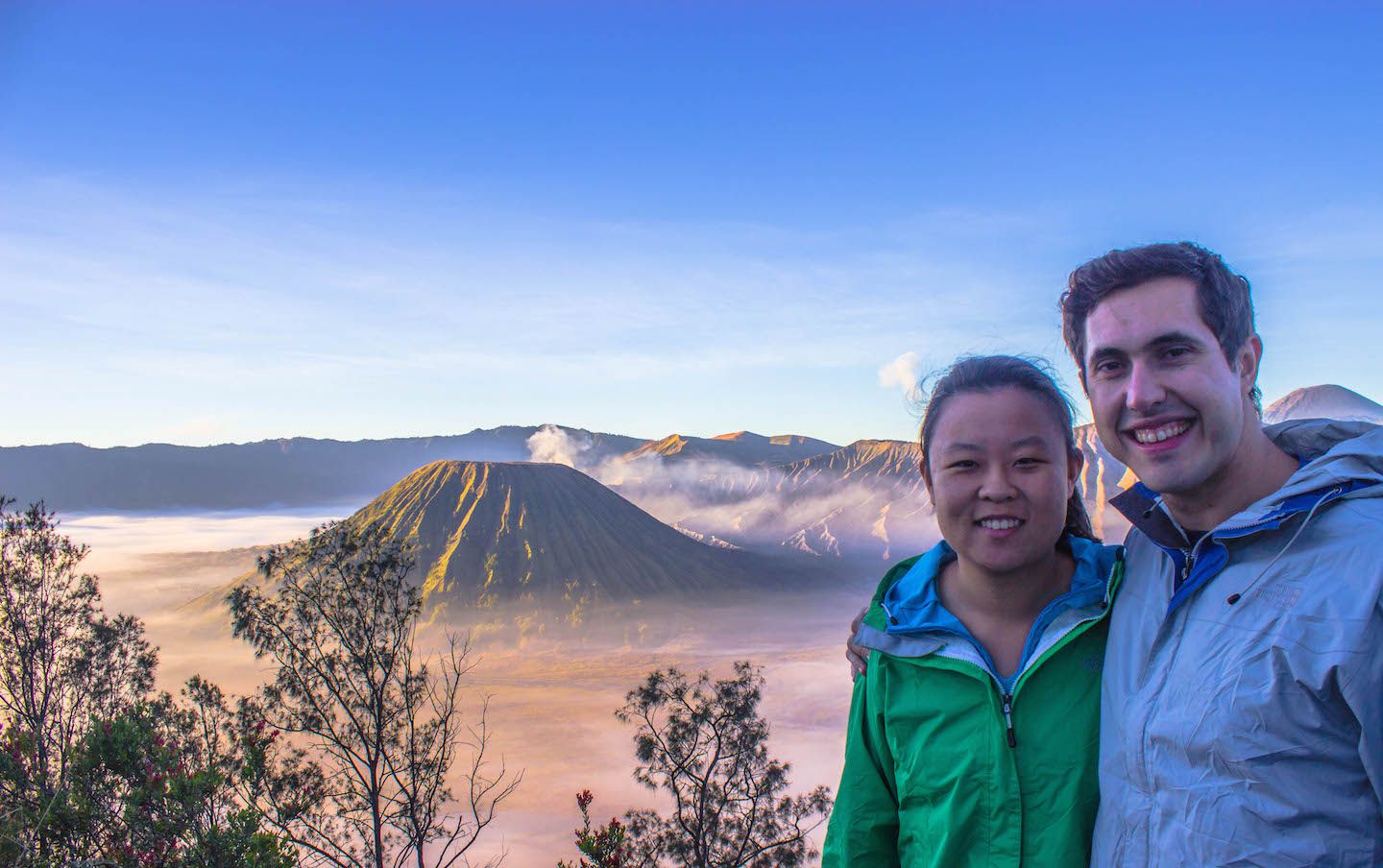 Julie and Carlos at Mt. Bromo, Indonesia