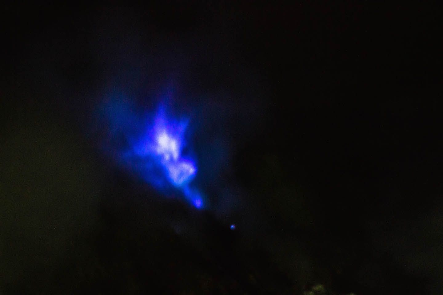 Blue flames, Mt. Ijen, Indonesia