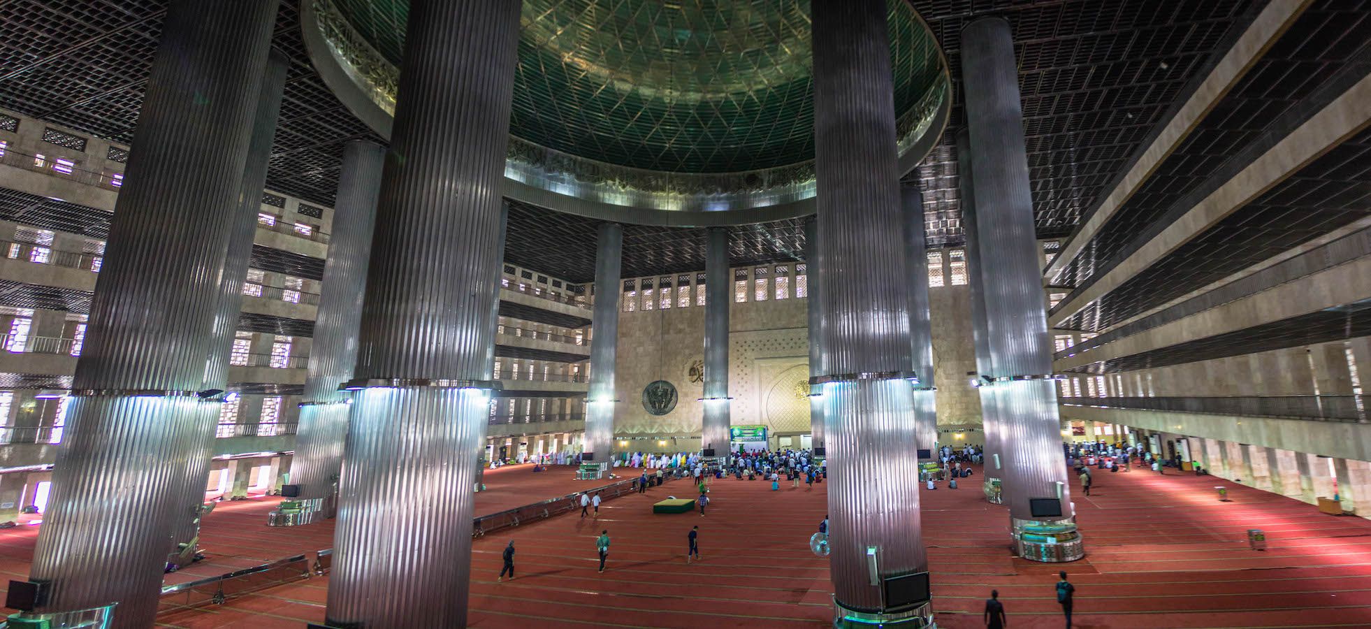 Panoramic view of Masjid Istiqlal, Jakarta, Indonesia