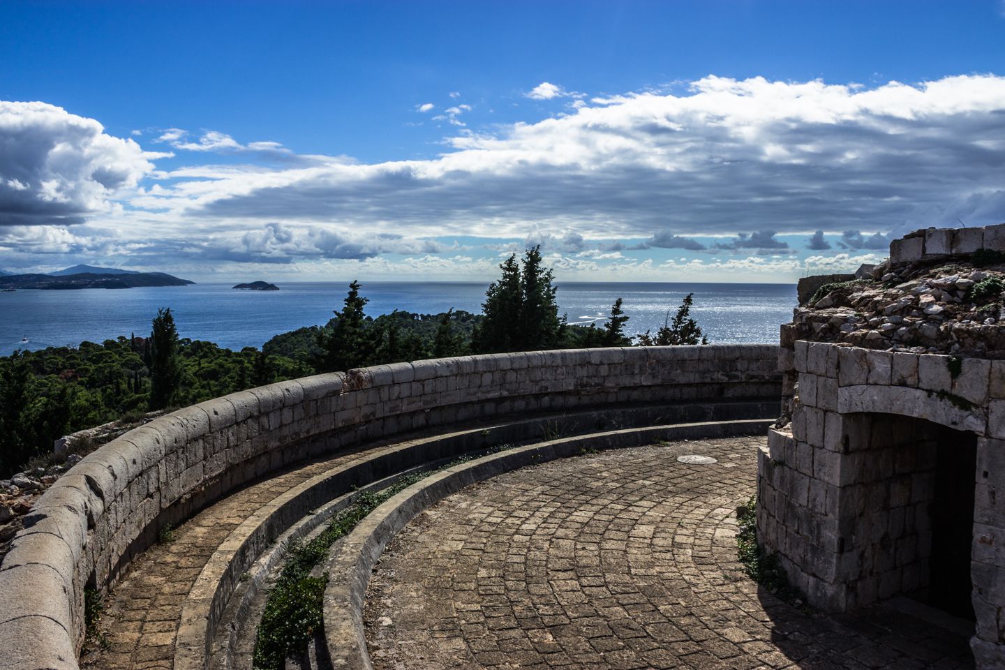 View from the top of Fort Royal, Lokrum island, Dubrovnik, Croatia