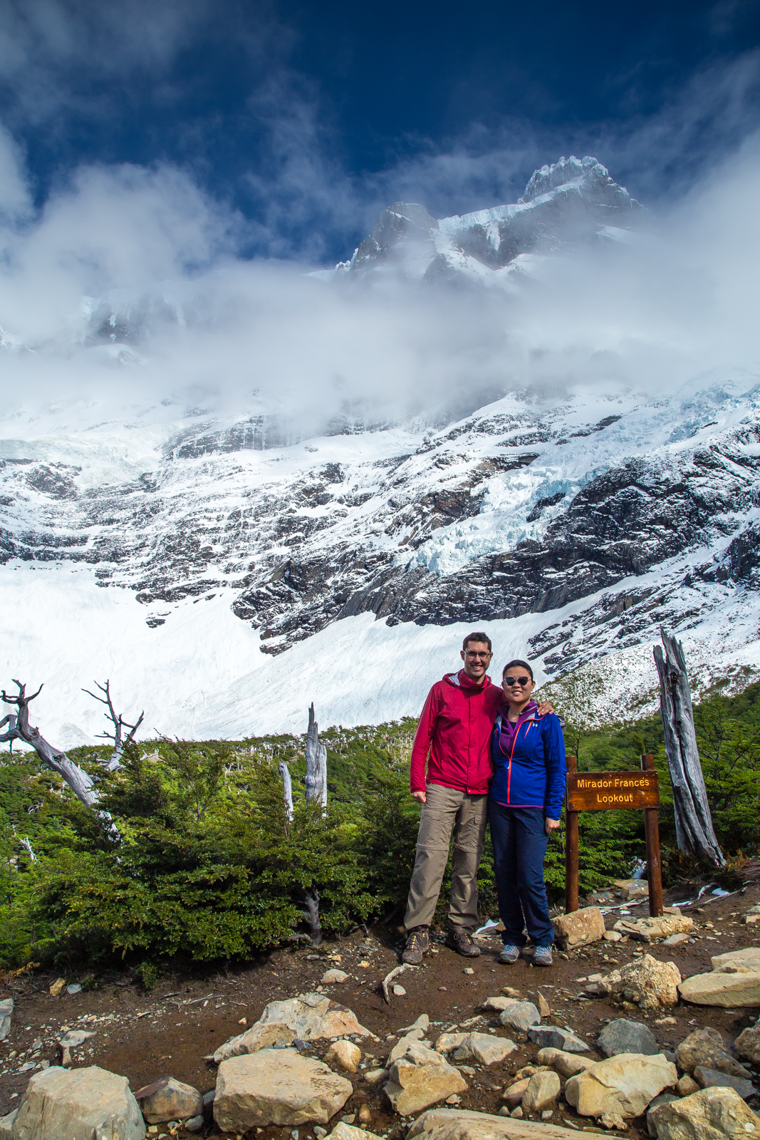Julie and Carlos at Frances valley, Torres del Paine.