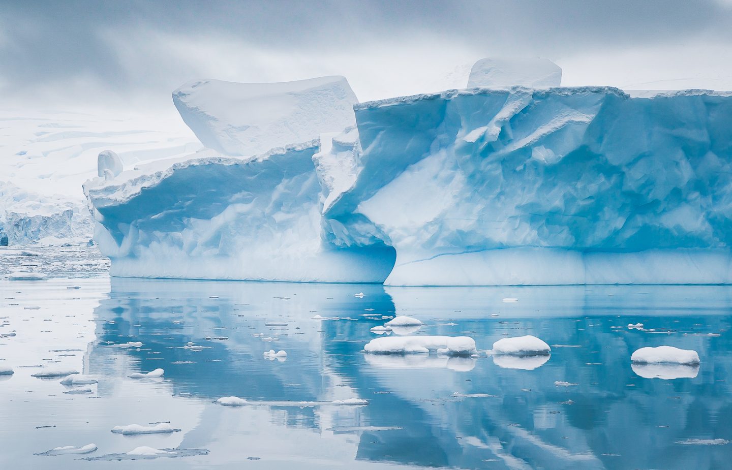 Iceberg reflections, Wilhelmina Bay, Antarctica