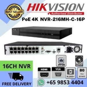 CCTV NVR Hikvision DS-7616NI-Q2/16P Repair Replace CCTV NVR 16ch H.265 NVR VGA HDMI 4K Web Access Network Mobile APP Hik-Connect P2P AcuSense