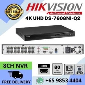 CCTV NVR Hikvision DS-7608NI-Q1/8P Repair Replace CCTV NVR 8ch H.265 NVR VGA HDMI 4K Web Access Network Mobile APP Hik-Connect P2P AcuSense