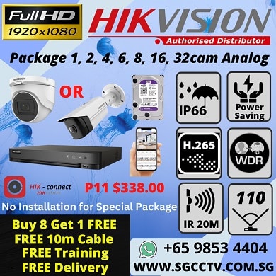 CCTV Systems One-Camera Package Hikvision Dahua CCTV Singapore DIY Package Full HD Camera Repair & Replace Best Price Most Competitive Home Security Office CCTV