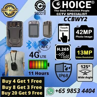 Body Worn Camera CCBWCY2 Direct Factory Best Price 13MP Video Touch Screen Digital Evidence Management Solutions IP68 Full Waterproof H.265 42MP Photo 125 degree 4G LTE