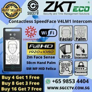 ZKTeco SpeedFace V4LM1 Face Detection Hand Palm RFID QR code Password Payroll Time Attendance Facial Recognition