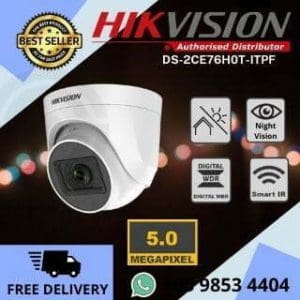 HIKVISION CCTV Camera 5MP DS-2CE76H0T-ITPF Security Camera DOME Night Vision Smart IR 2K Resolution CCTV Access Control Upgrade Repair Replace Troubleshoot