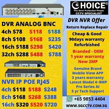 DVR NVR SPECIAL OFFER Repair Replace CCTV Recorder Pricelist Sim Lim Square Hikvision Dahua Choice UNV Analog Digital Video Recorder Security Network Video Recorder