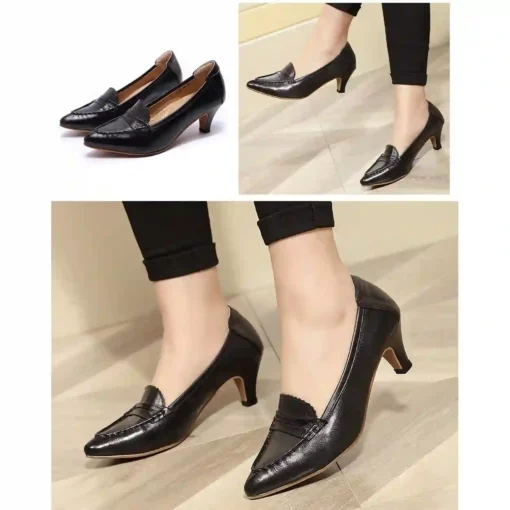 Mona Flying Leather Penny Dress Pump