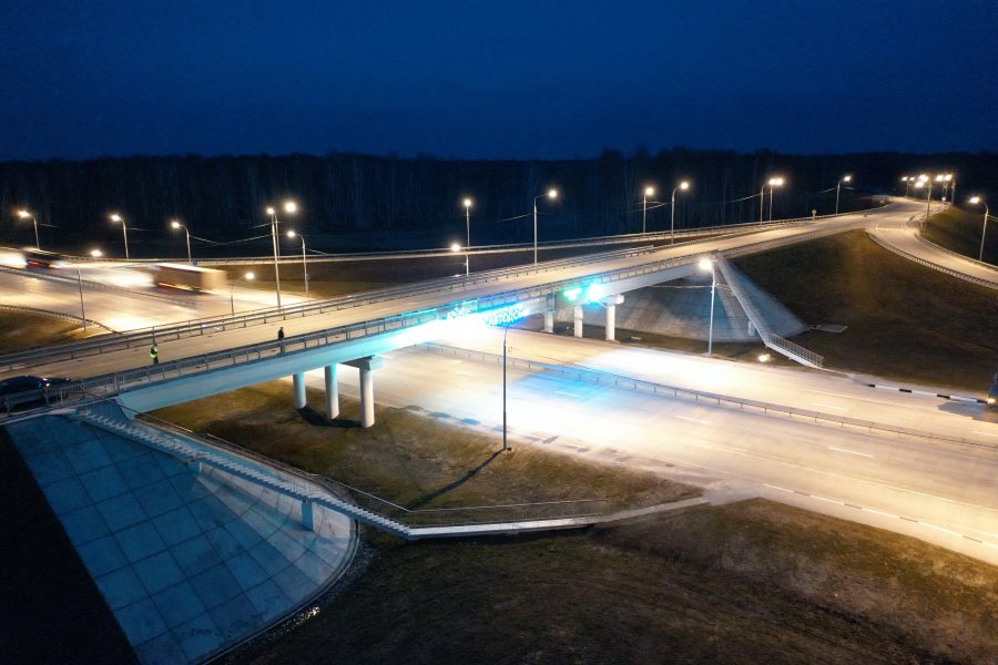 В Кузбассе на участке федеральной трассы установят 249 светильников