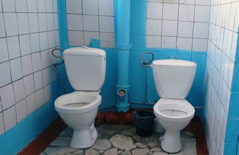 Туалет в гимназии Кузбасса заставляет учениц отбросить стеснения
