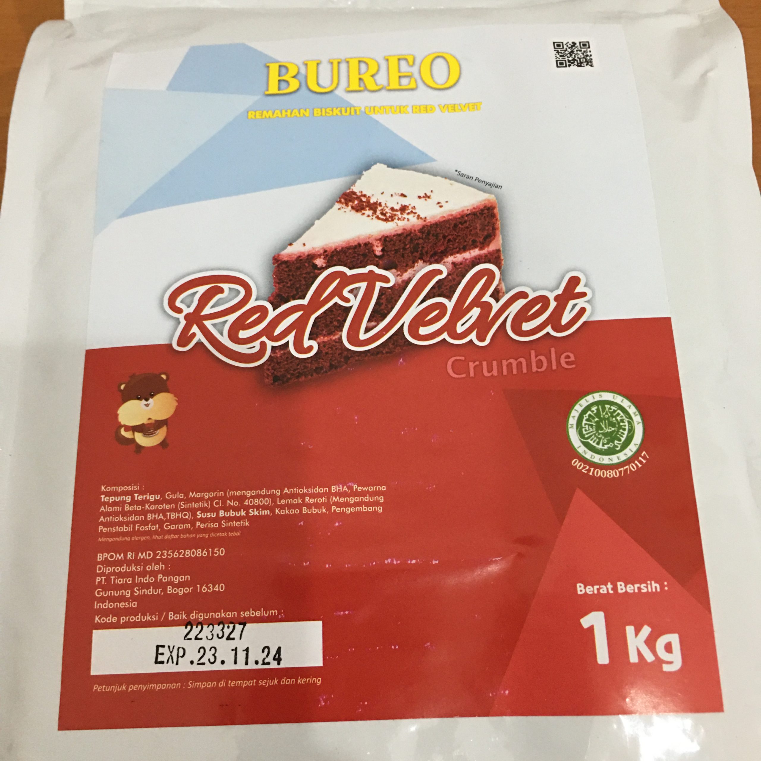 Bureo Red Velvet Crumble 1kg Bureo Bubuk BUREO RED VELVET COOKIES (2)