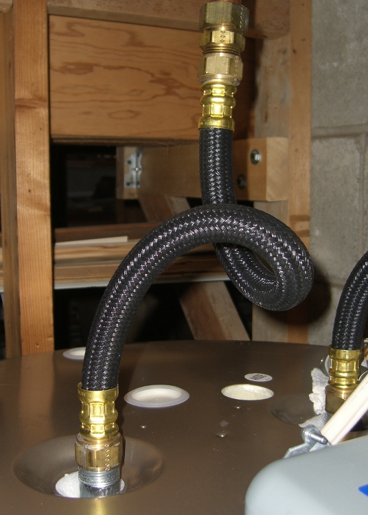 Water Heater Flexible Tube Heat Trap The Smell Of Molten