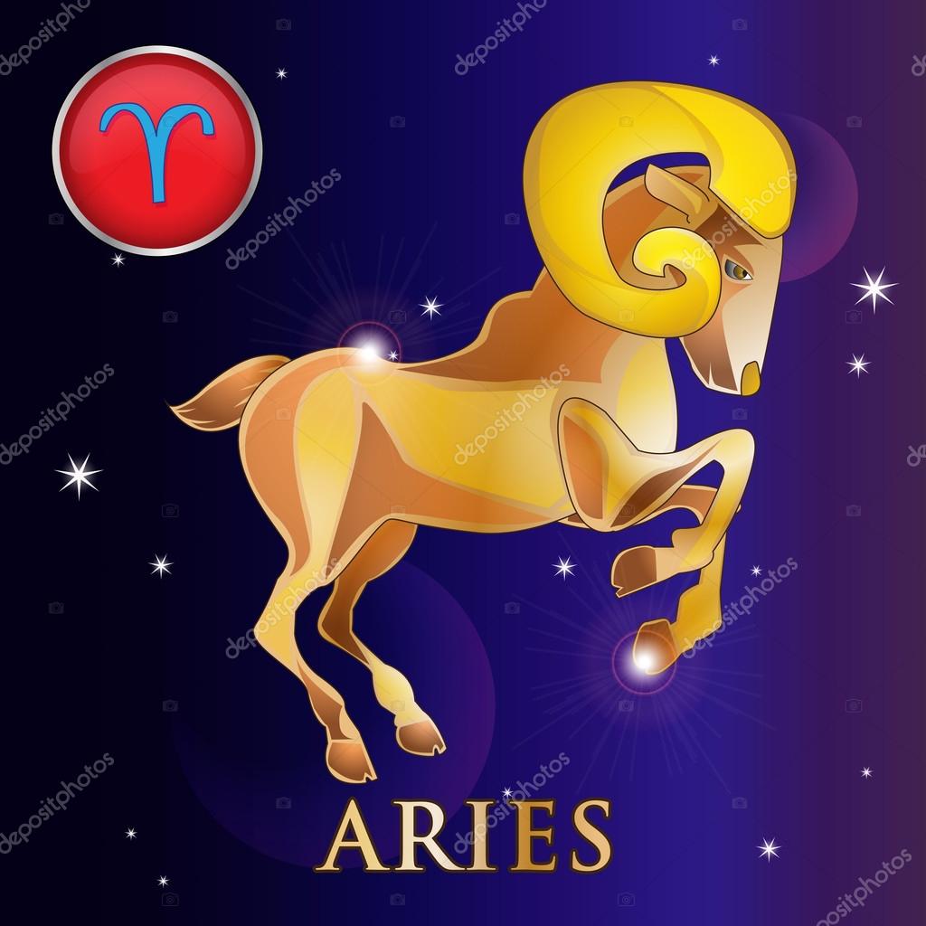 Aries vector signo del zodíaco — Vector de stock