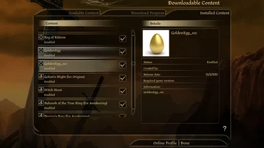 Golden Egg Awakening Tweak