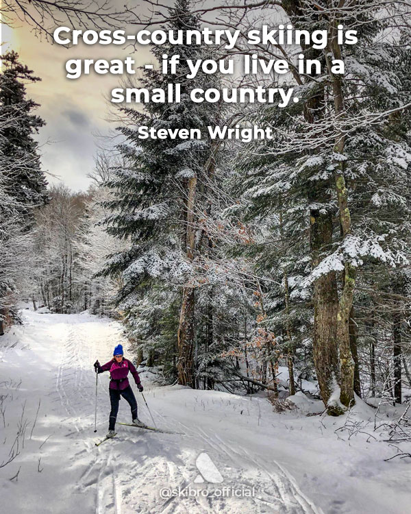 Funny cross-country skiing quote by Steven Wright