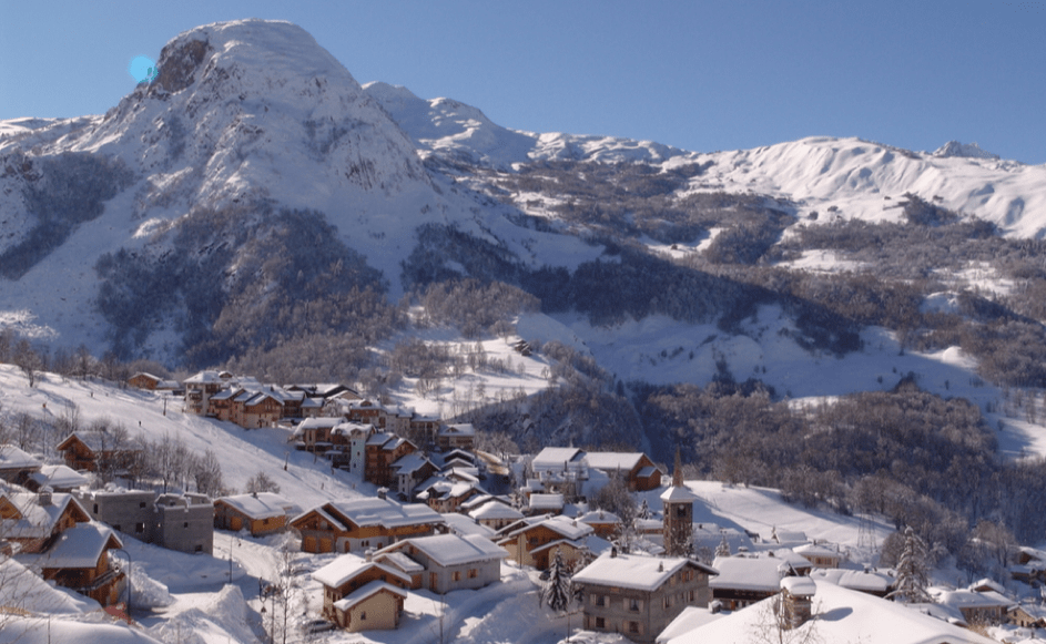 ski chalets in the resort of combloux