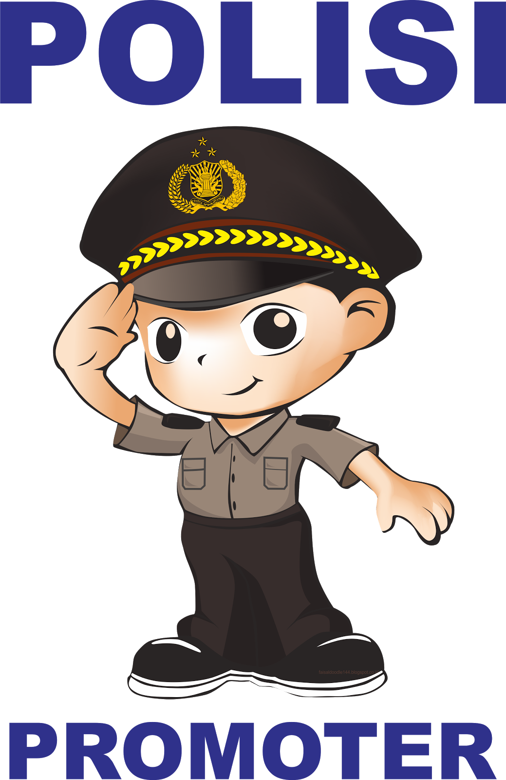 Gambar Animasi Polisi Lucu