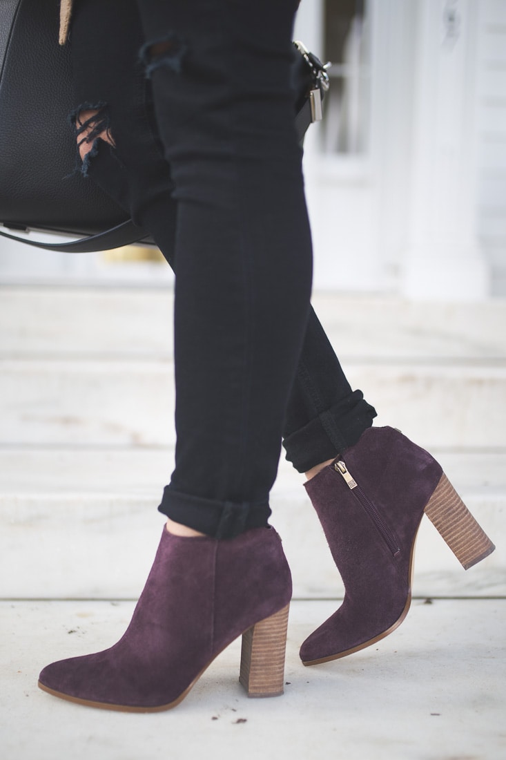 BURGUNDY ANKLE BOOTIES Styled Snapshots