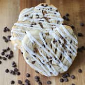 two chocolate chip butter hearts