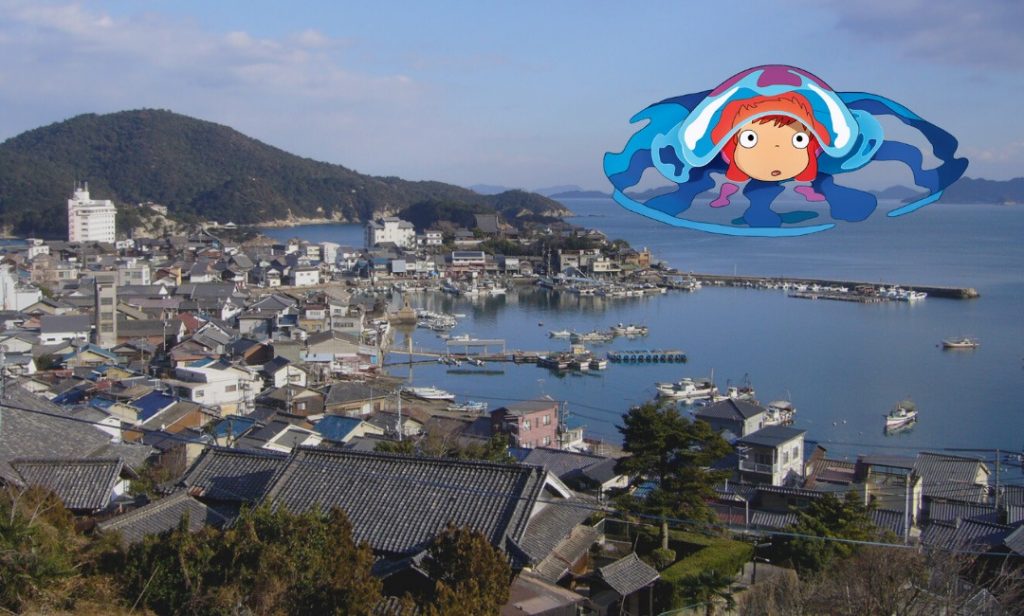 Tomonoura Japão - O porto que inspirou o anime Ghibli Ponyo no penhasco