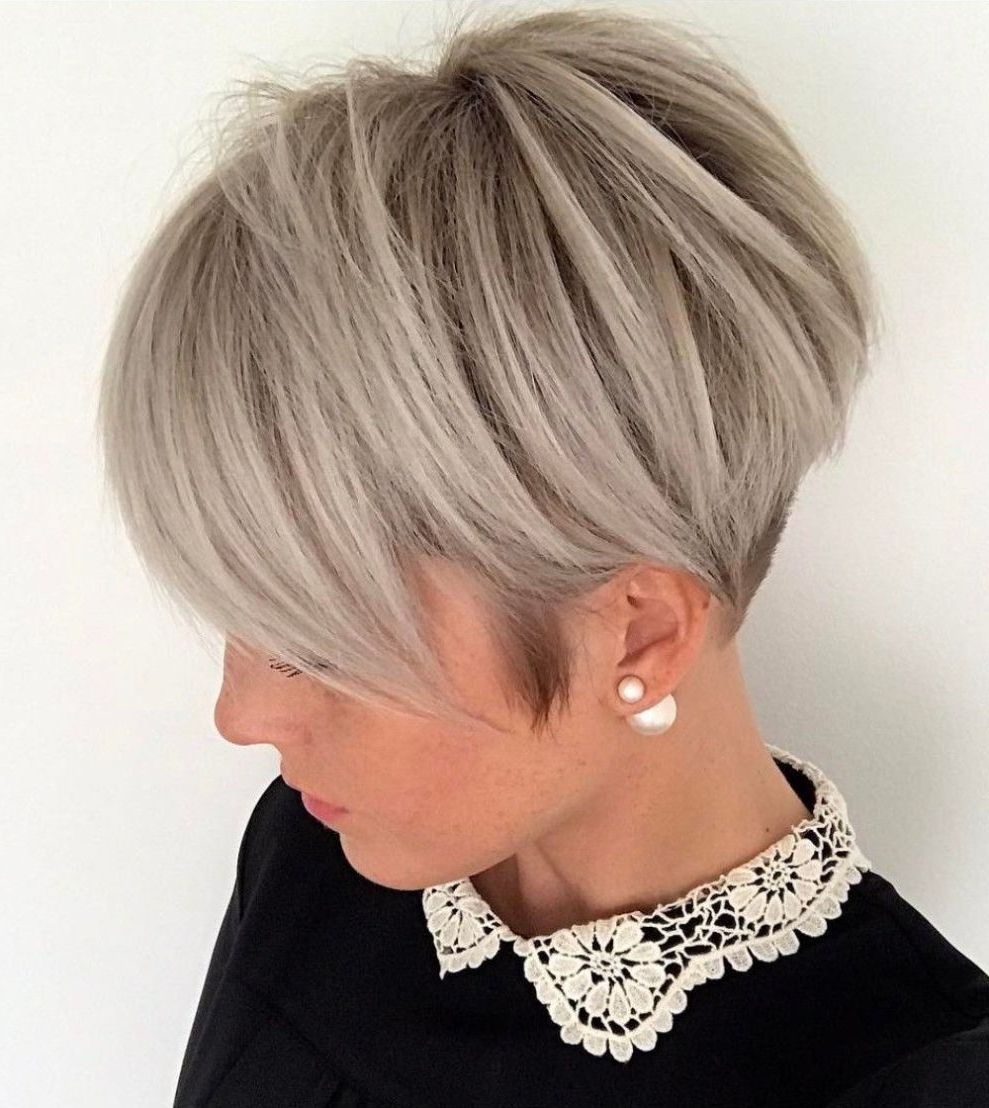 Featured Photo of Ash Blonde Pixie With Nape Undercut