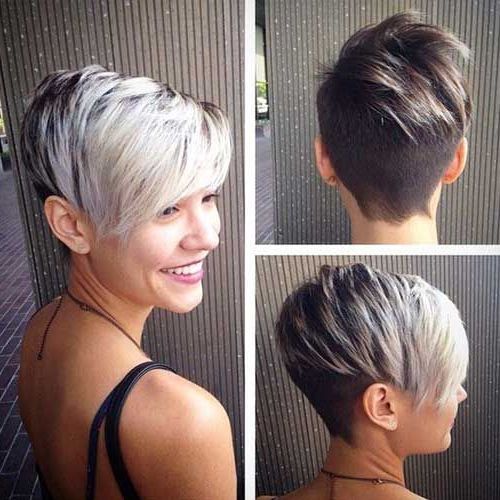 Featured Photo of Asymmetrical Silver Pixie Hairstyles