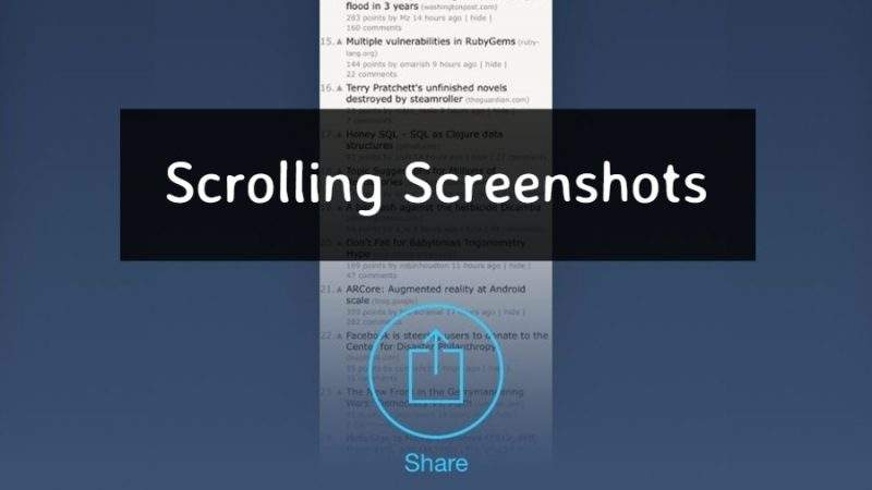 Scrolling screenshots main