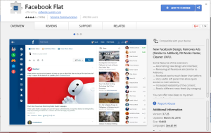 Facebook Flat Design On Google Chrome