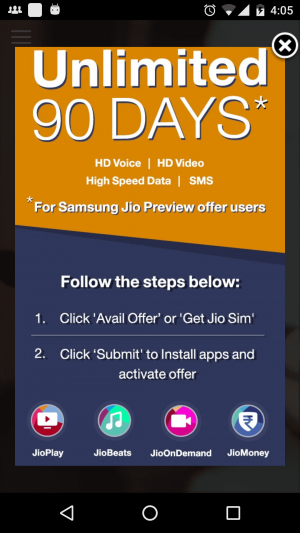 Jio Preview offer