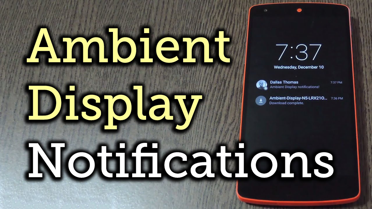 Enable Ambient Screen