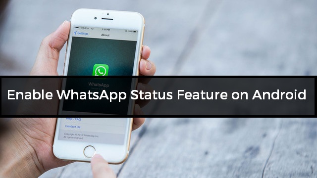 Enable WhatsApp Status Feature