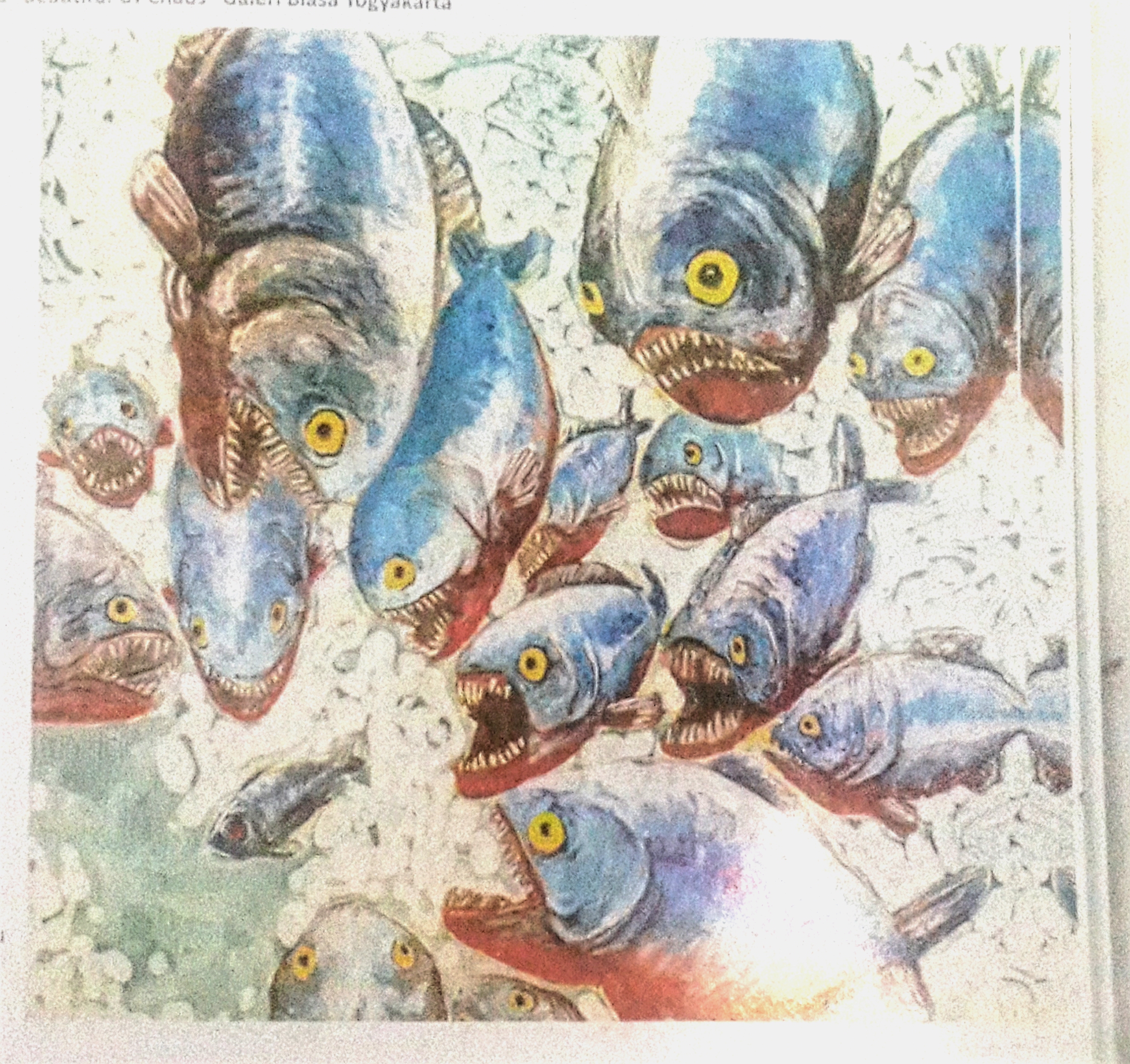 Kritik Karya Seni Lukis Berebut Mangsa Tentang Saya Arif, Arti lukisan ikan arwana