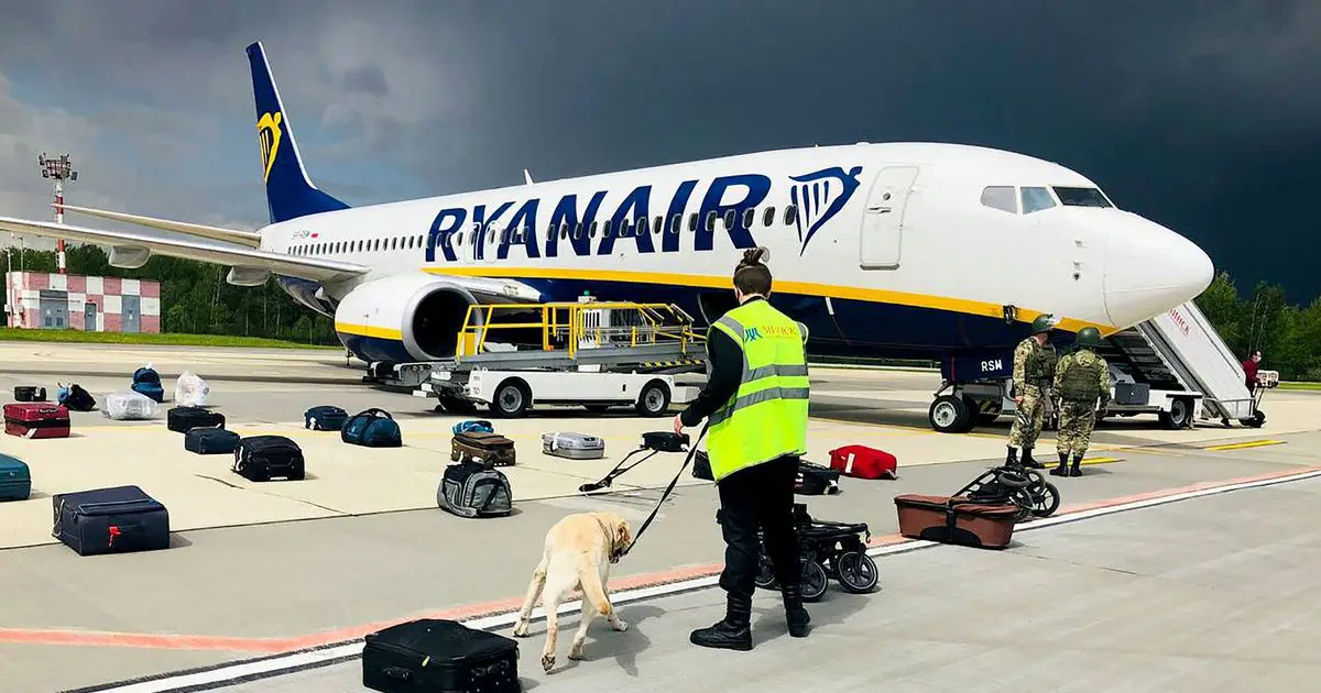 Four Belarusian government officials have been charged over diverting a Ryanair flight
