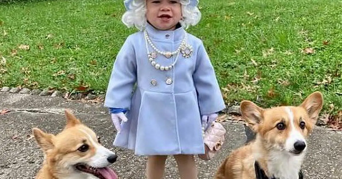 Young girl sent letter from Windsor Castle after dressing up as the Queen with her corgis
