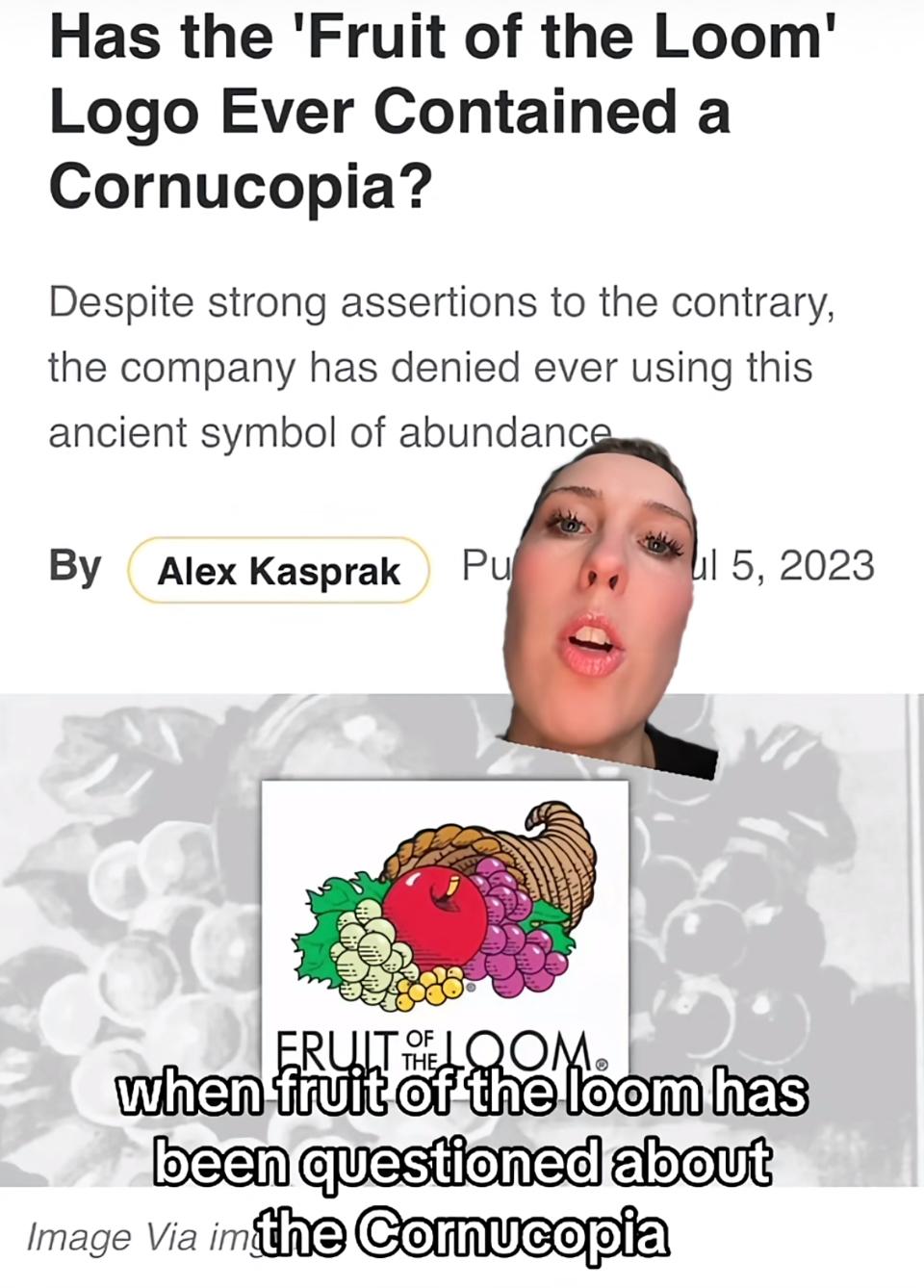 Did The Fruit of the Loom Logo Have a Cornucopia? TikToker Finds PROOF ...