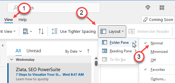 Folder Pane Show Outlook Min