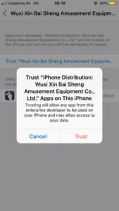 Tutu helper iOS Installation step 9